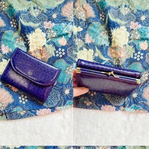 Vintage • Purple Pleather tri-fold wallet
